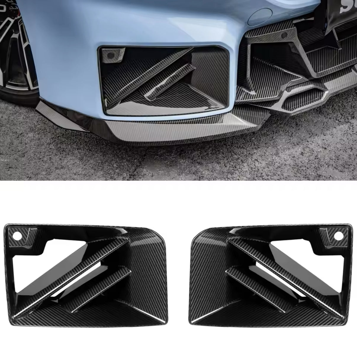 BMW M2 (G87) BMW M2/G87 CARBON SQ-STYLE FRONTSTOSSTANGE LUFTEINLASS
